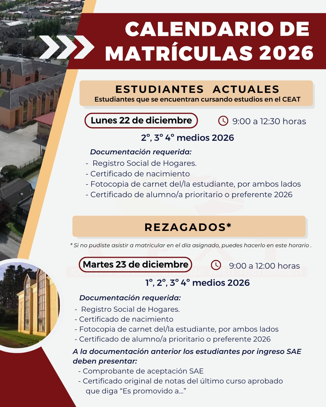 Matrículas 2026